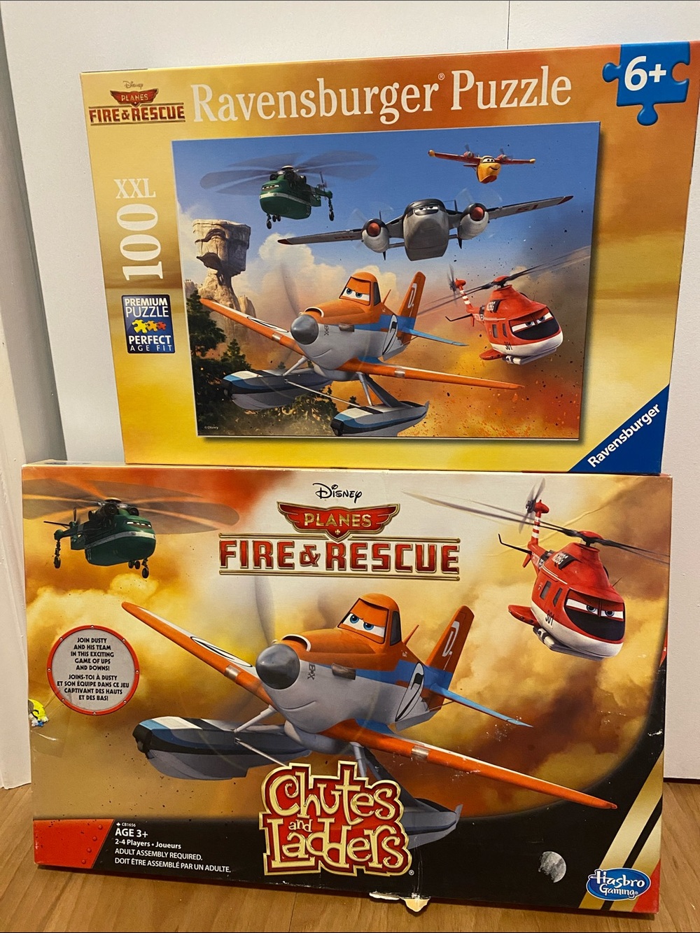 Disney Planes Fire & Rescue Chutes Ladder Game Ravensburger Puzzle DIY Activity